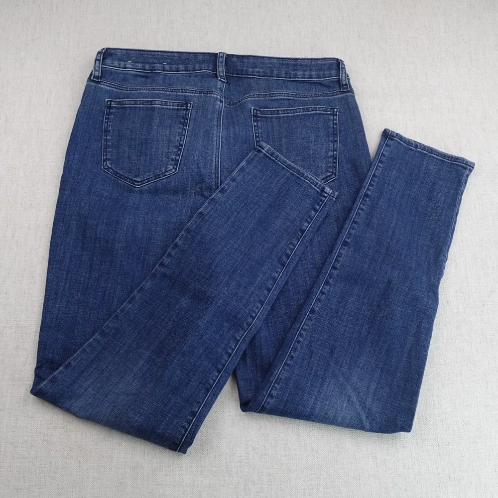 Chicos So Slimming Jeans US10 Blue Girfriend Slim Leg Ankle Mid Rise Medium Wash - Picture 4 of 13